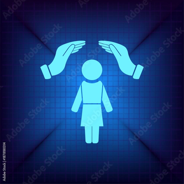 Obraz Vector illustration on a blue background