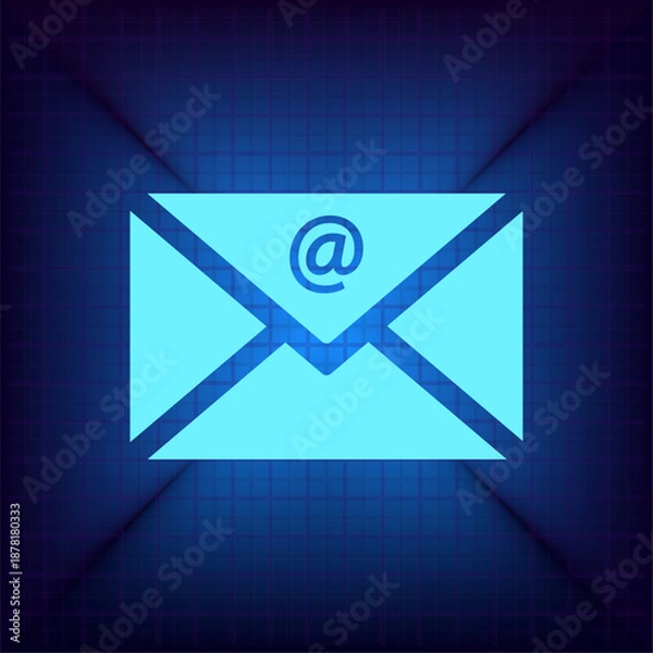 Obraz Vector illustration on a blue background