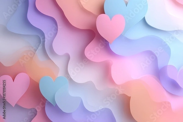 Obraz abstract background with hearts