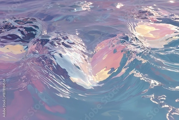 Obraz heart shaped water splash