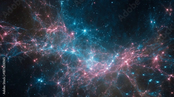 Fototapeta Neural network galaxy