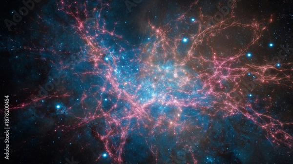 Fototapeta Neural network galaxy