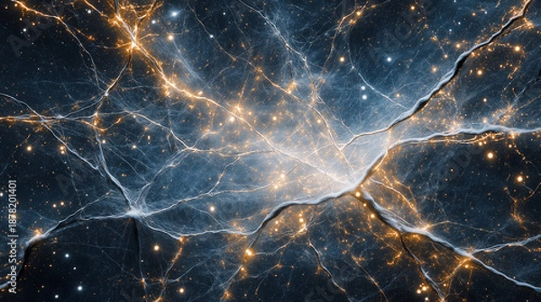 Fototapeta Neural network galaxy