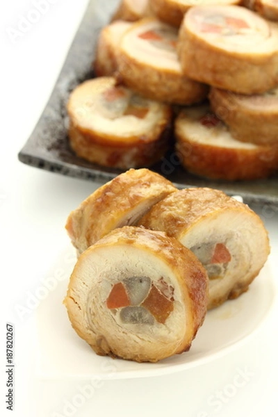 Fototapeta 鶏肉の八幡巻き