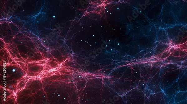 Fototapeta Neural network galaxy