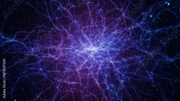 Fototapeta Neural network galaxy