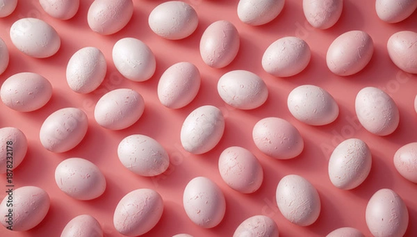 Obraz 春のイベント案内に使えるイースターエッグのパステル柄背景素材.生成AI