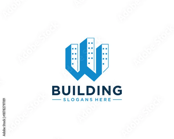 Obraz Letter building w logo