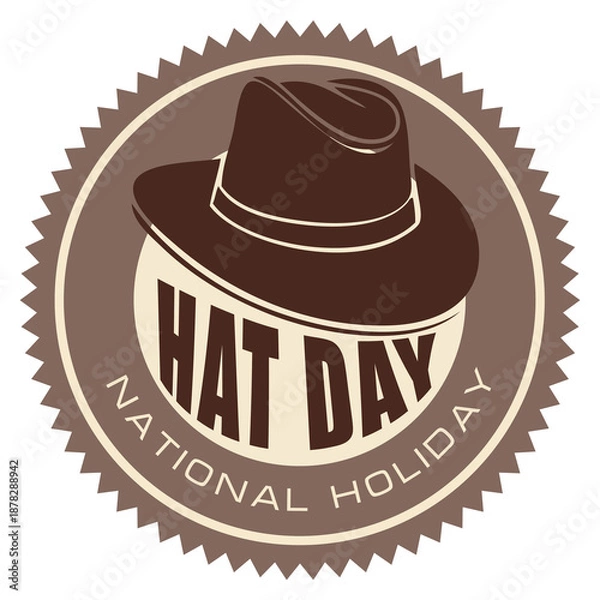 Obraz National Hat Day sticker