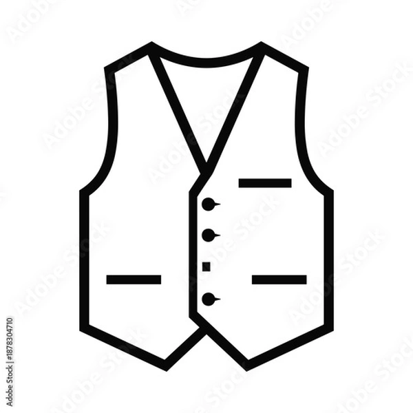 Obraz Waistcoat icon simple design element