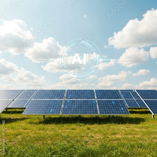 Fototapeta Azure Array: AI Bloom