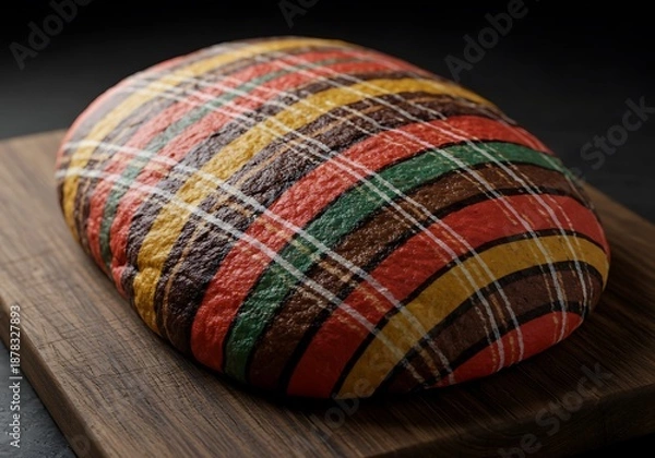 Fototapeta Checkered Loaf on Timber
