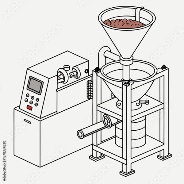 Obraz Industrial coffee grinding machine