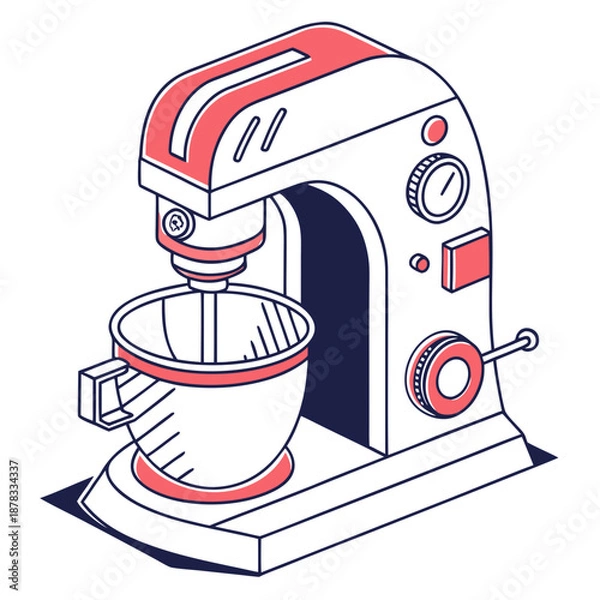 Obraz Stand mixer illustration