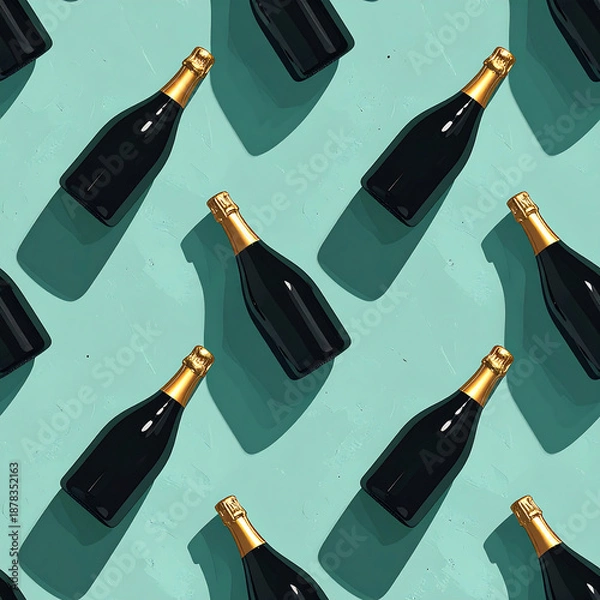 Obraz Sparkling Drink Bottle Pattern