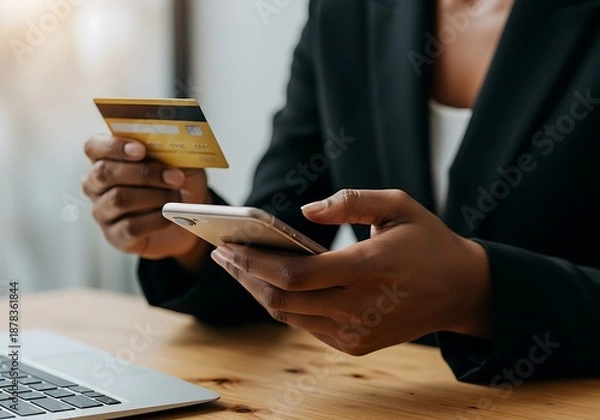 Obraz 指先の決済、柔らかな光