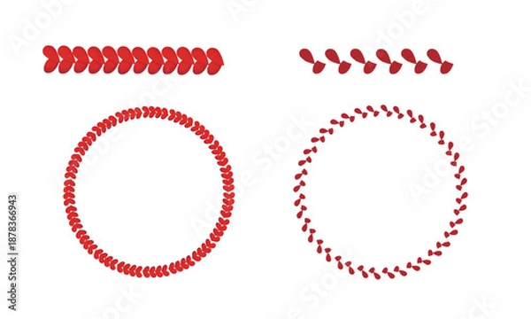 Obraz 明るく印象的な赤紐のフレーム　２種類