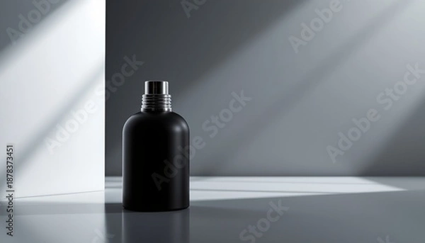 Obraz Elegant Black Perfume Atomizer Reflective Surface