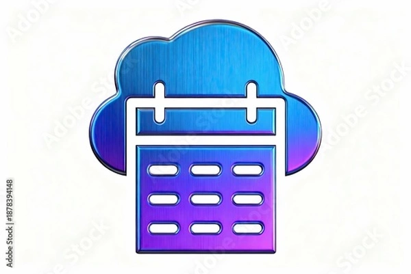 Fototapeta Cloud calendar icon design