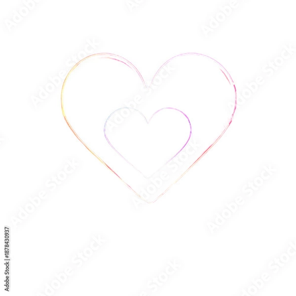Obraz Simple Heart Shape Illustration Design Element.