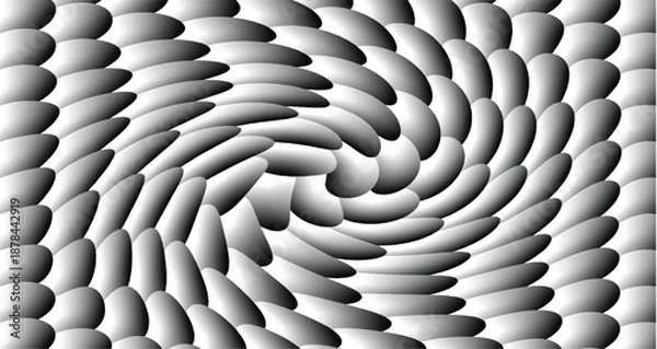 Fototapeta Spiral distorted lines seamless pattern. Vector illustration	