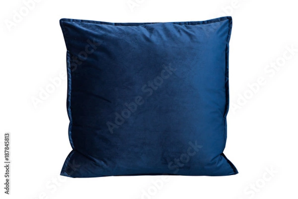 Obraz cobalt blue cushion on white background, isolated