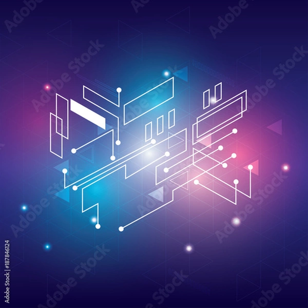 Fototapeta Abstract Modern Technology Background