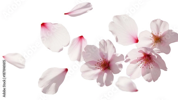 Obraz 舞い散る桜の花びら、透明背景