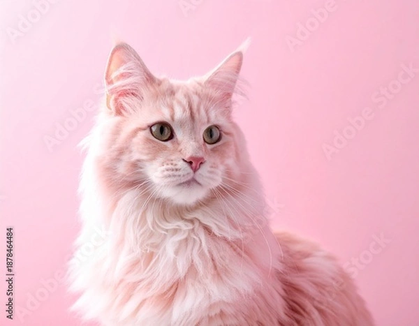 Fototapeta ピンク色の猫