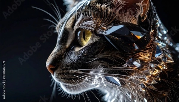 Fototapeta 水晶の猫