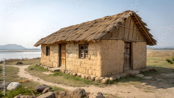 Obraz poor farmer hut house