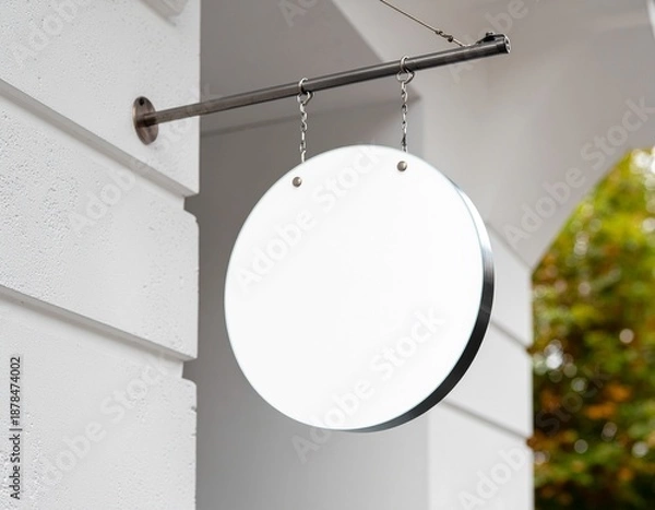 Obraz 北欧風ガラスショップ看板モックアップ