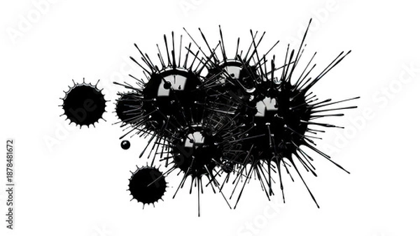 Obraz Black Ink Splatter