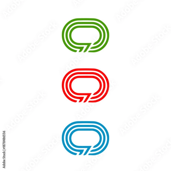 Obraz Track + letter O + arrows