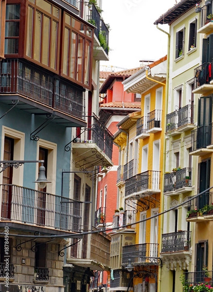 Obraz Stadthäuser in der Altstadt von Pamplona