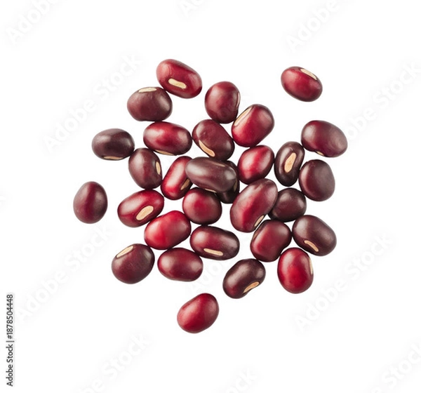 Obraz adzuki beans on white background