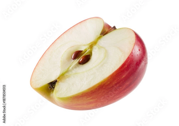 Obraz sliced red apple on white background