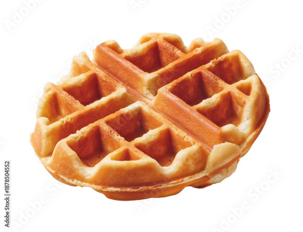Obraz delicious waffle isolated on white background.