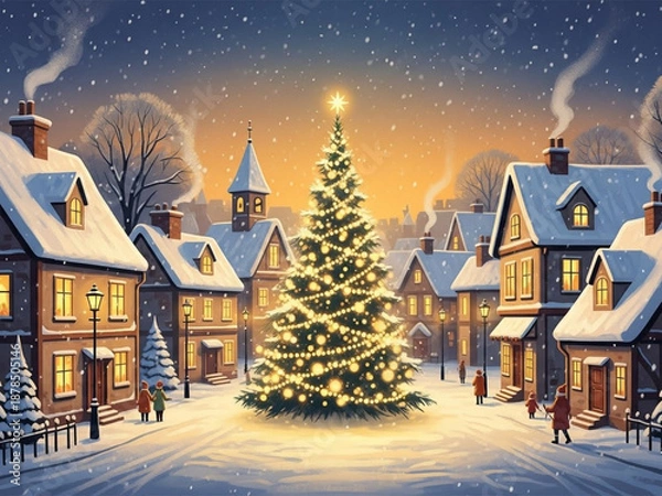 Obraz 暖かみのあるクリスマスイラスト