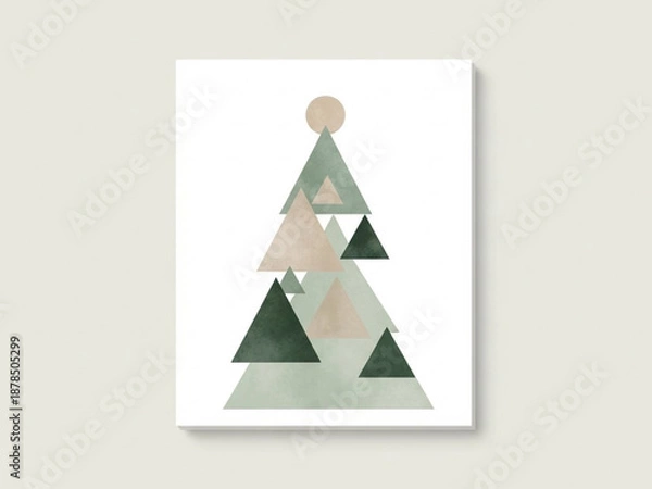 Obraz 北欧風クリスマスツリーアート