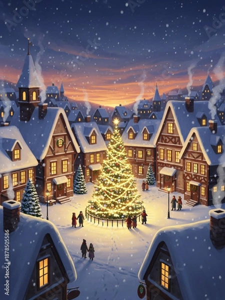 Obraz 暖かみのあるクリスマスイラスト