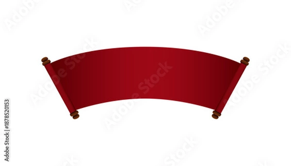 Obraz 赤い巻物のイラスト