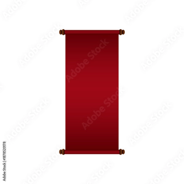 Obraz 赤い巻物のイラスト