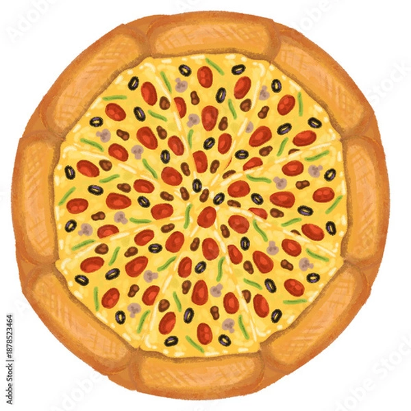 Obraz pizza illustration