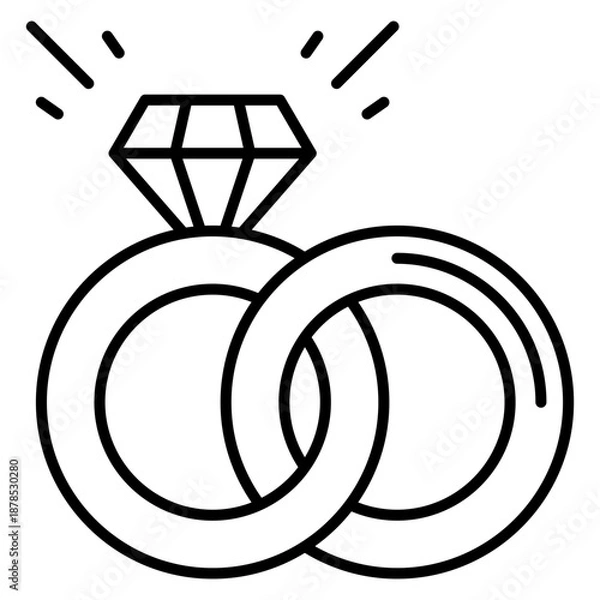 Obraz Wedding Ring Icon