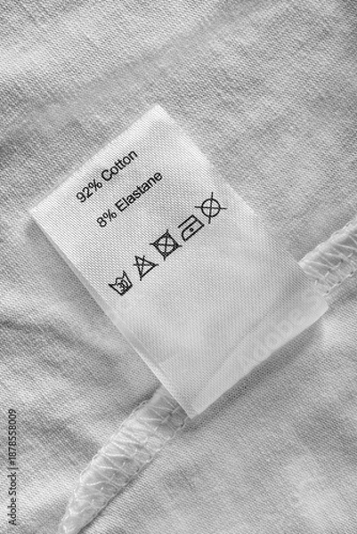 Fototapeta Care and composition label