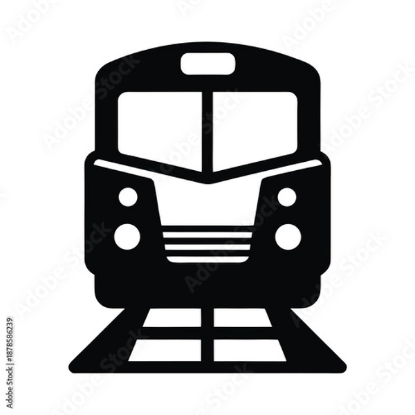 Fototapeta Train Front View Icon