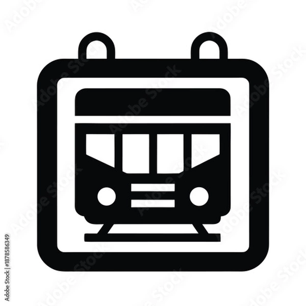 Fototapeta Train Schedule Board Icon