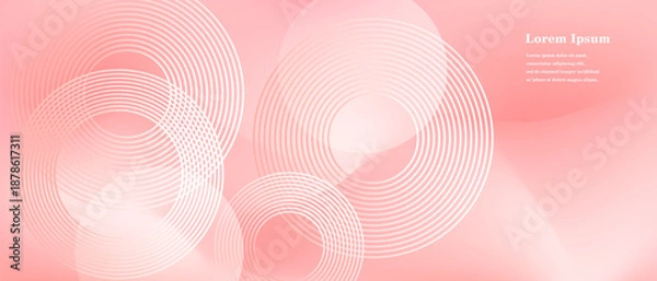 Fototapeta 幾何学 抽象 ストライプ ライン サークル 春 背景