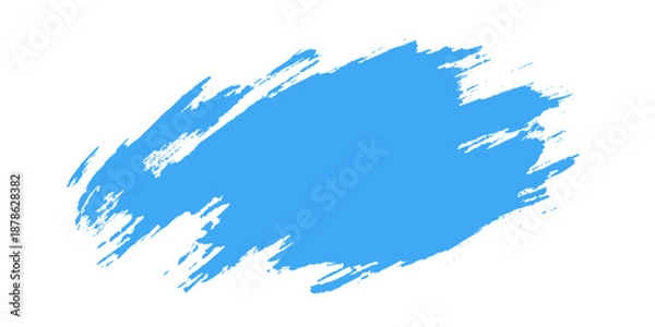 Obraz Vector abstract bold blue distressed paint brush stroke texture
